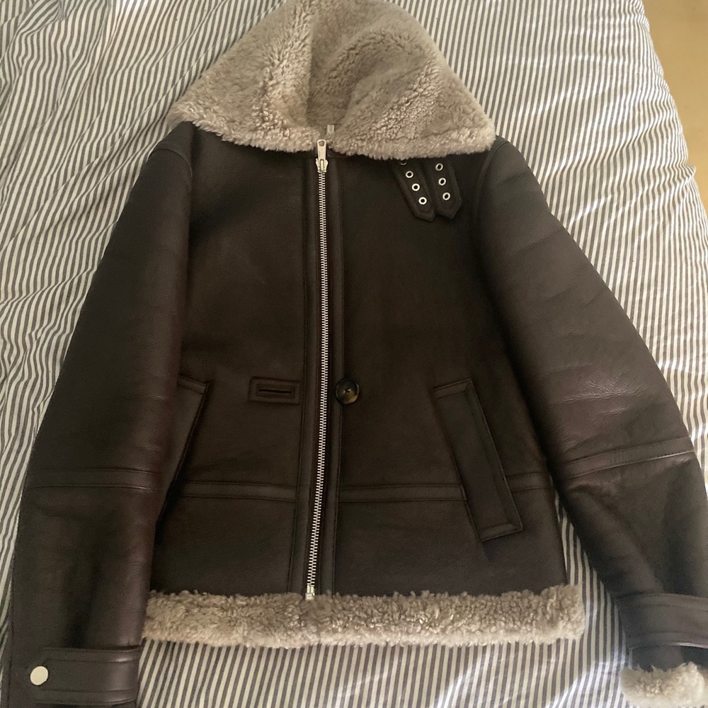 Helmut Lang Aviator Shearling Jacket - image 2